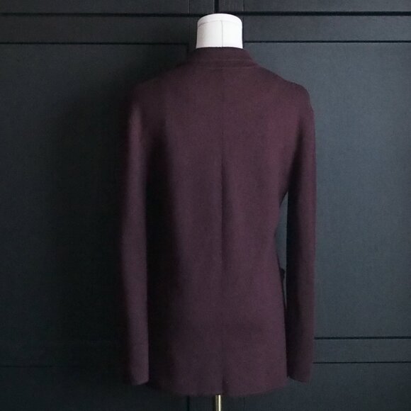 J. Crew | 100% Pure Merino Wool Button-Up Sweater/Jacket in Burgundy - Picture 4 of 5